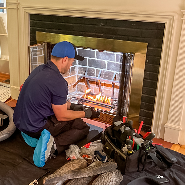 convert wood fireplace to gas in Silver Spring, MD 