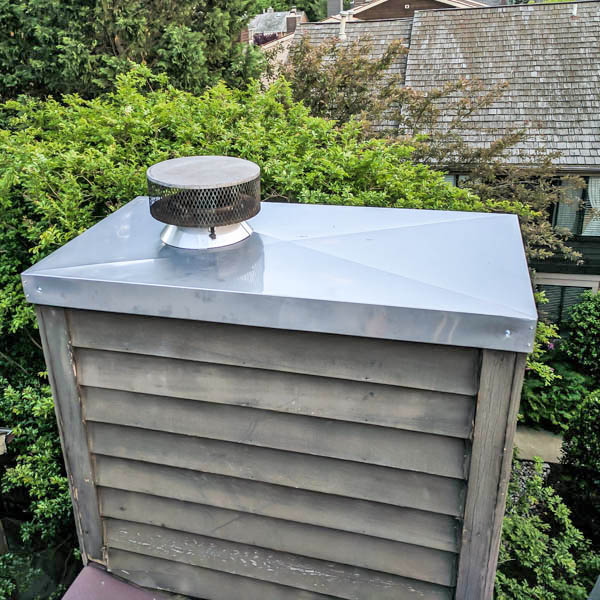 new stainless steel chimney chase cover in Silver Spring, MD