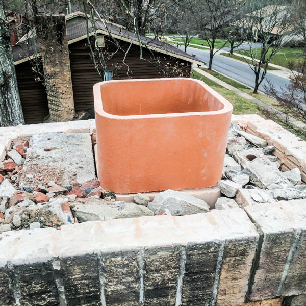 Damaged Chimney Crown in Georgetown, Washington DC